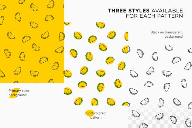 35款手绘食物图案背景设计素材 Foody Patterns插图(1)