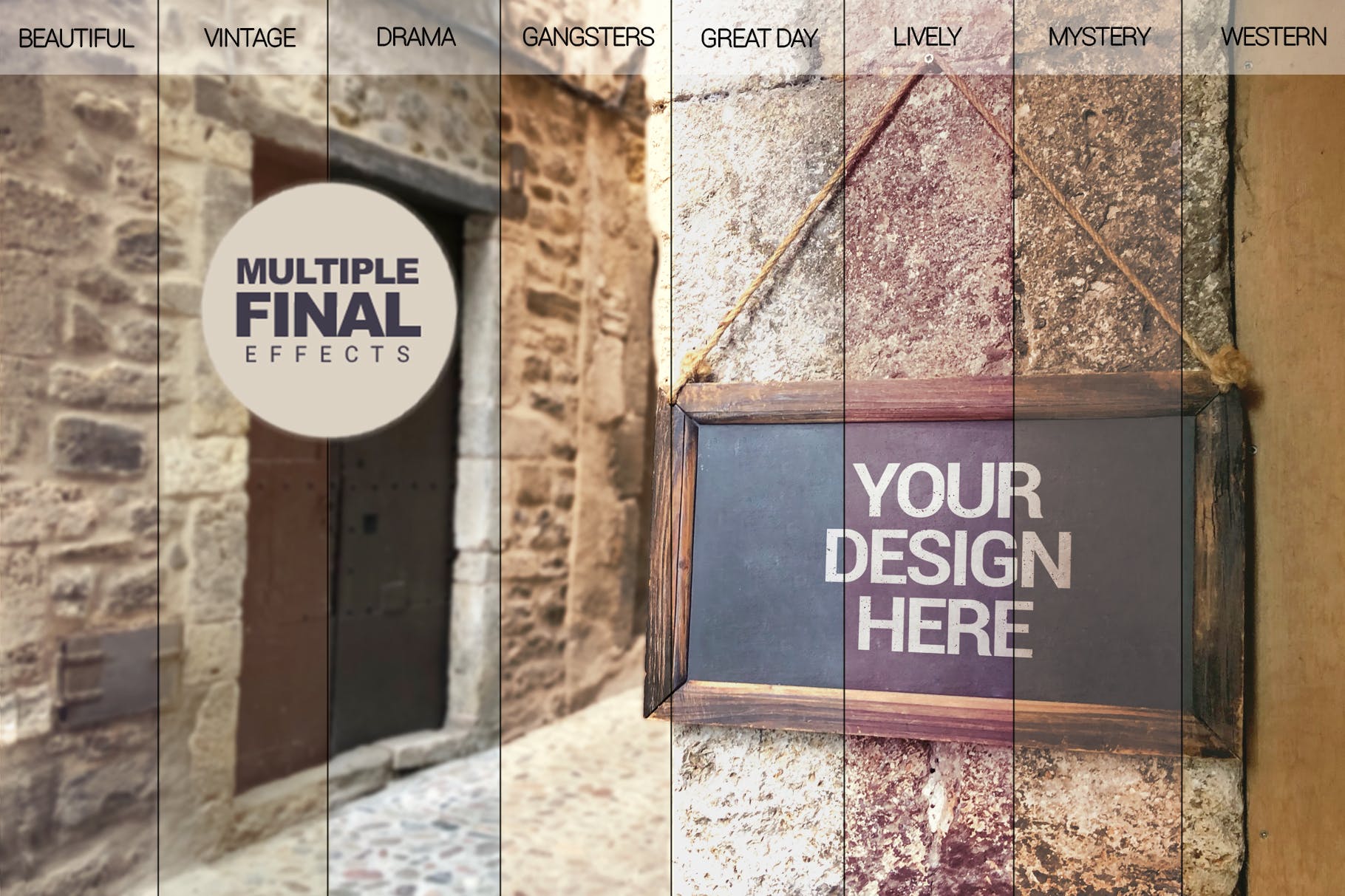 街道告示黑板牌设计效果图样机 Chalkboard on the Street插图(4)