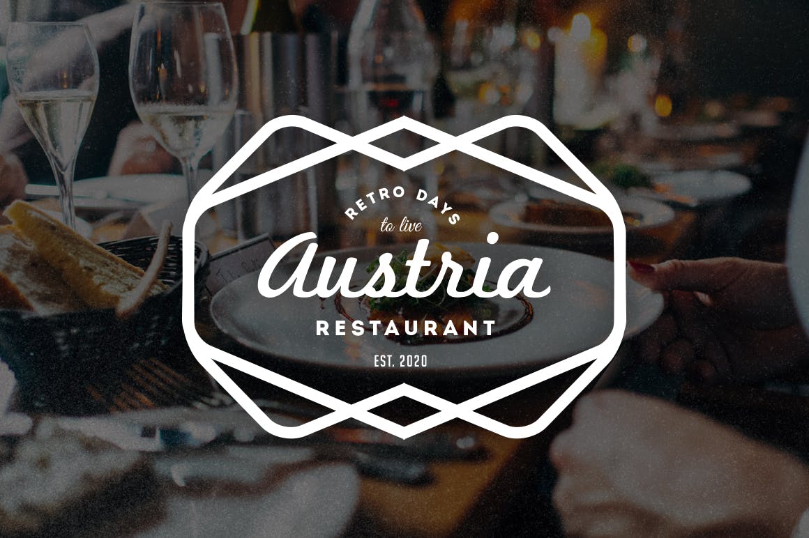 12款复古风格Logo＆徽章设计模板v02 12 Vintage Logos & Badges V2插图(1)