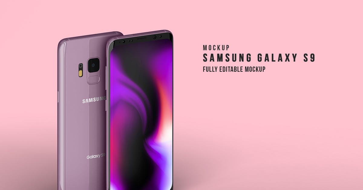 三星Galaxy S9安卓手机样机模板 Samsung Galaxy S9 Mockup插图