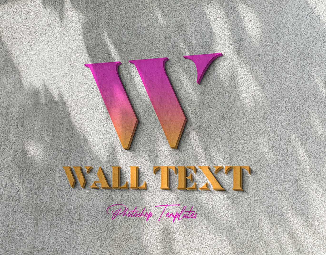 墙体3D字体&Logo设计效果图样机素材库精选 Wall Text or Logo Mockups插图(4)