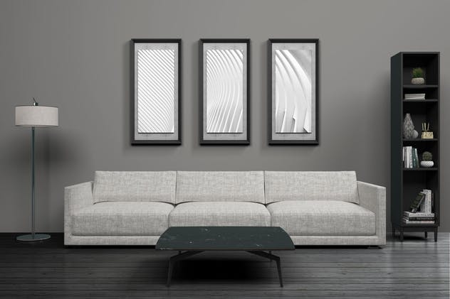 欧式简约风室内客厅装修设计效果场景样机 Mockup Interior Scene Creator – MK2插图(2)