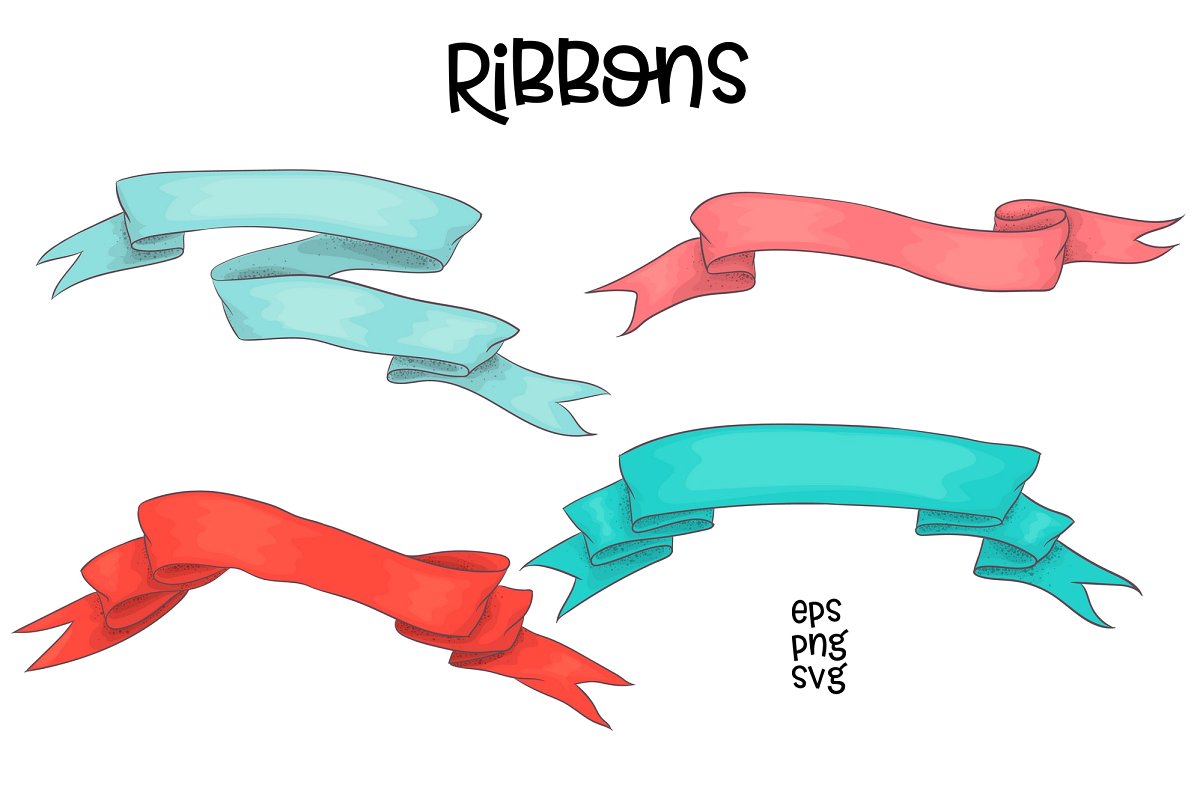 手工针织花卉/爱心矢量剪贴画合集插图(6)