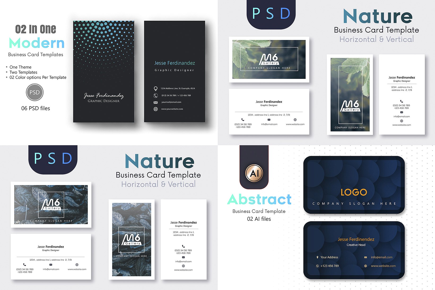125个高品质的PSD和AI名片设计模板插图(27)