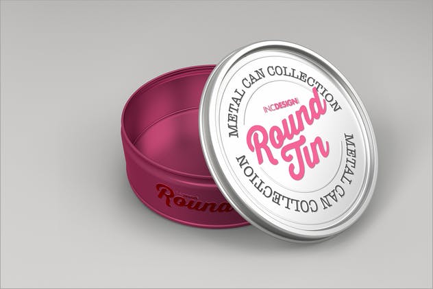 圆形金属锡罐包装样机Vol.3 Round Tin Can Packaging Mockups  Vol.3插图(1)