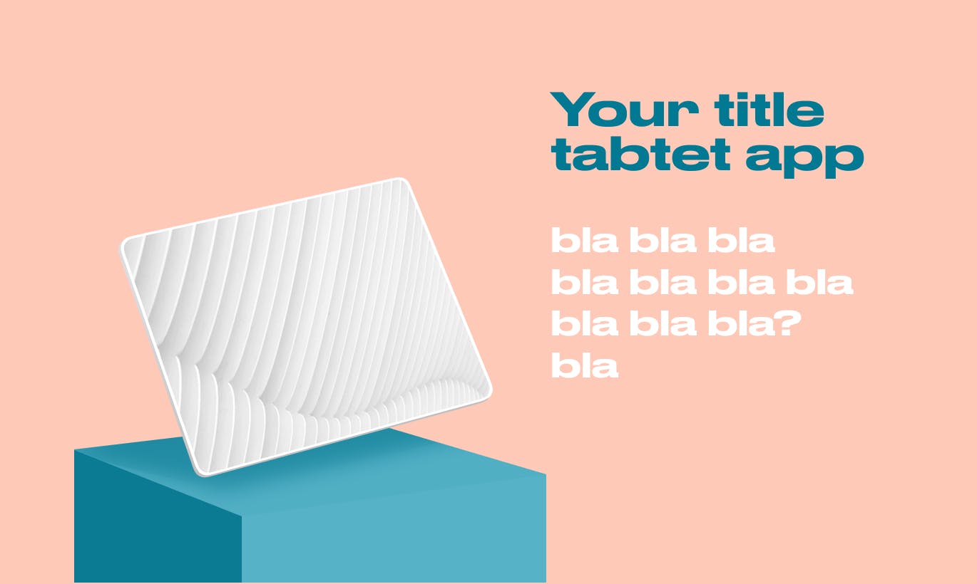 展台平板电脑屏幕预览样机模板 Tablet mockup插图(1)