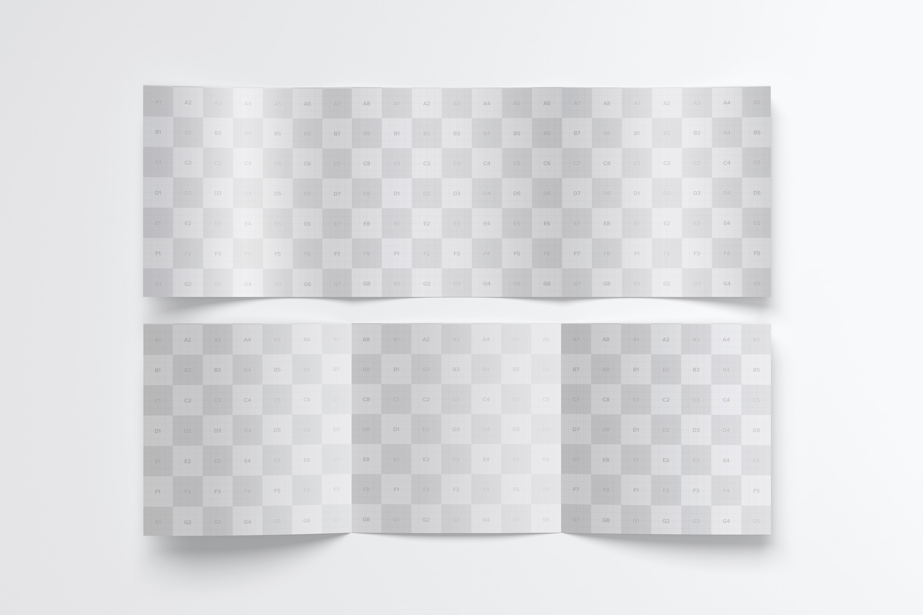 方形三折页小册子封面&内页设计效果图样机05 Square Tri-Fold Brochure Mockup 05插图(2)