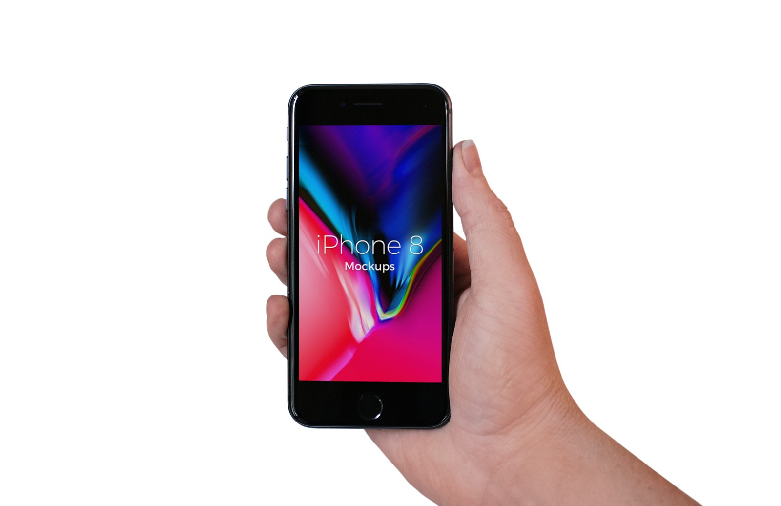 手持 iPhone 8 样机模板 iPhone 8 In Hand Mockups (PSD)插图(3)