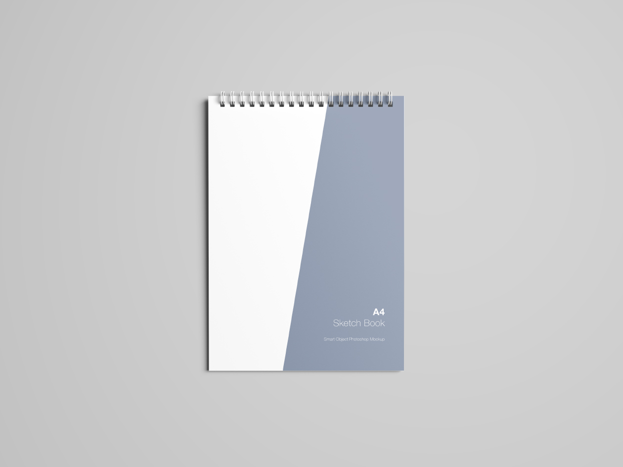 A4活页素描本/记事本样机模板插图(1)