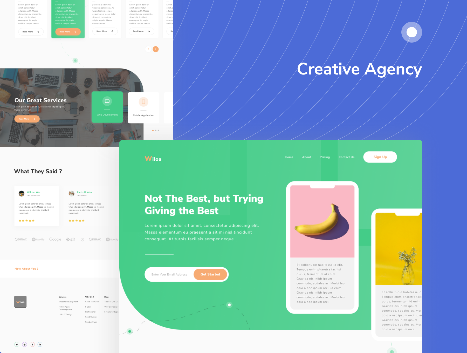 素材库下午茶：简约现代设计风格的着陆页UI设计套件[Fig]插图(3)