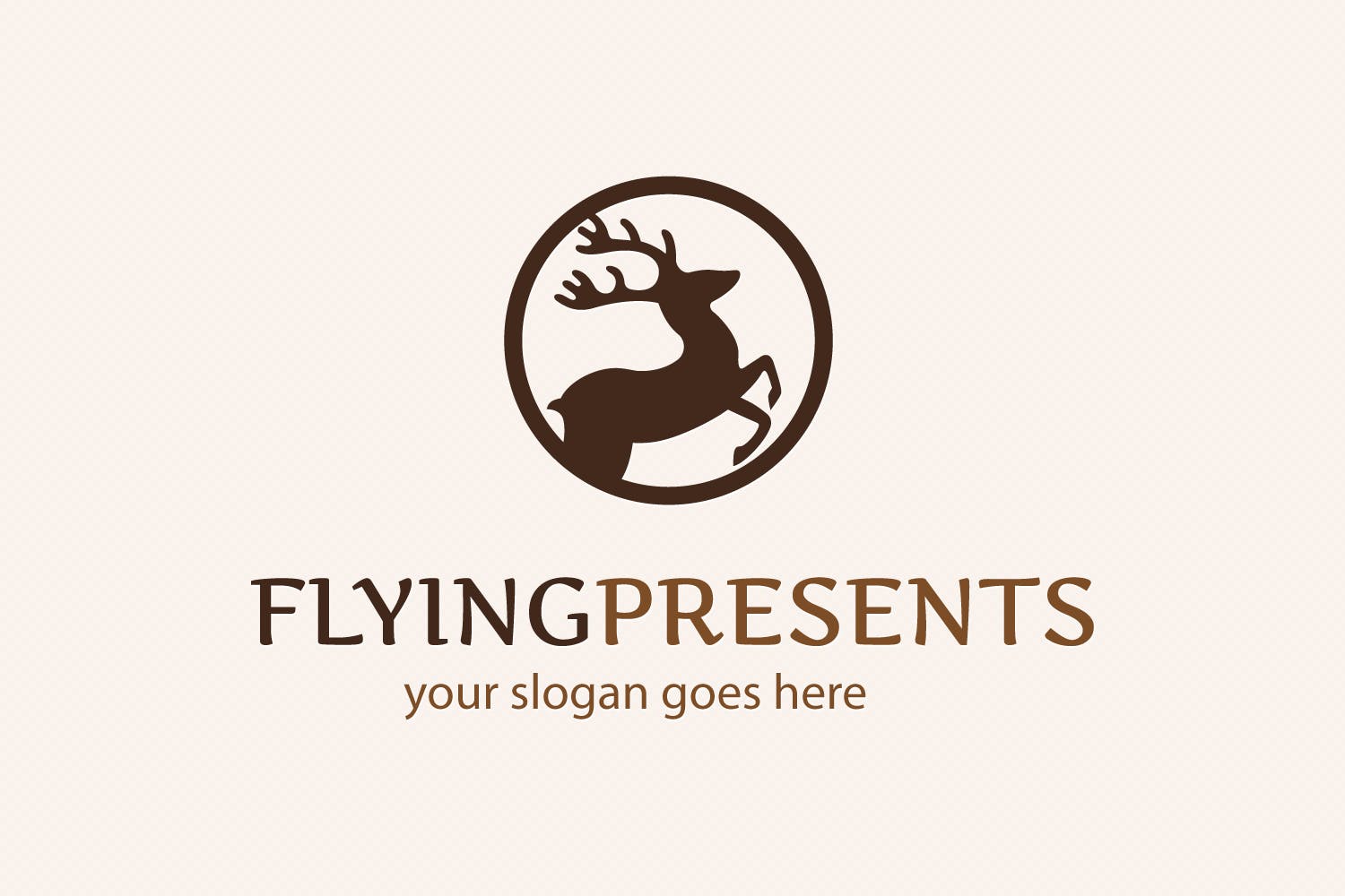 飞行驯鹿图形Logo设计模板 Flying Reindeer Logo插图