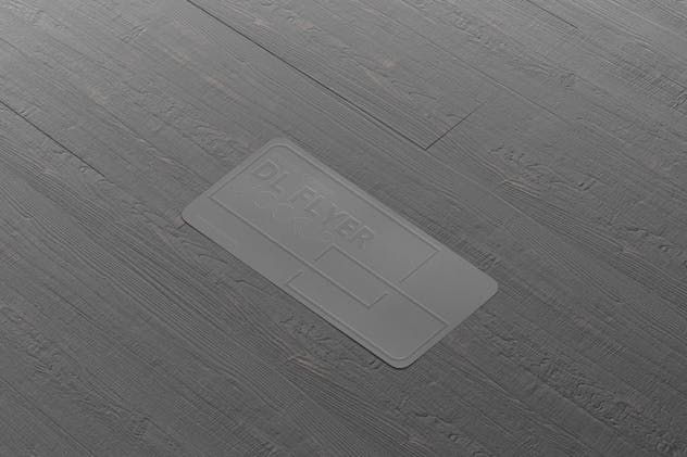 简约DL尺寸平面圆角传单样机 DL Horizontal Flyer Round Corner Mockup插图(4)