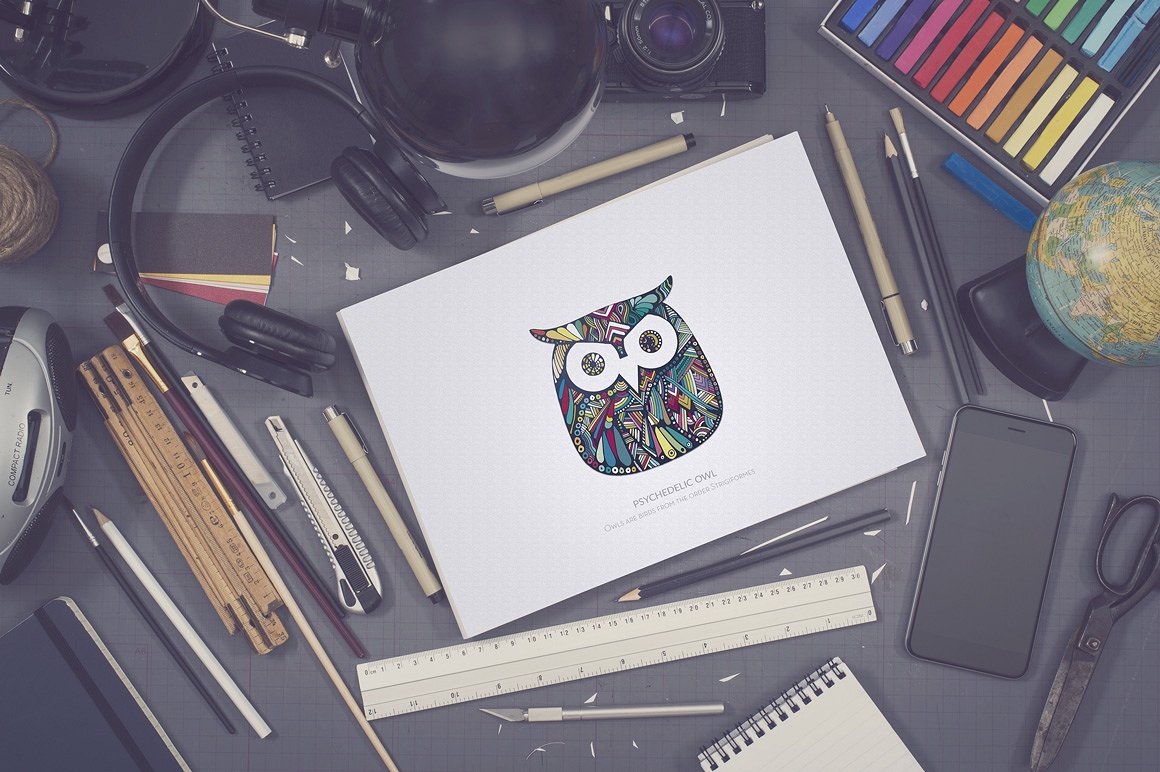 写生素描绘画作品展示样机 Sketchbook mock up set插图(4)