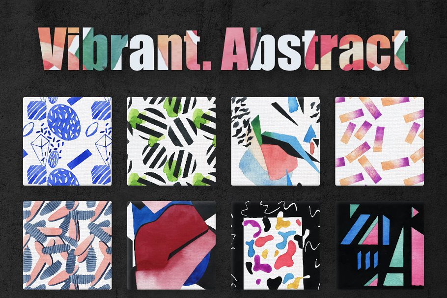 充满活力的森林水彩图案 Vibrant Woods Watercolor Patterns插图(5)