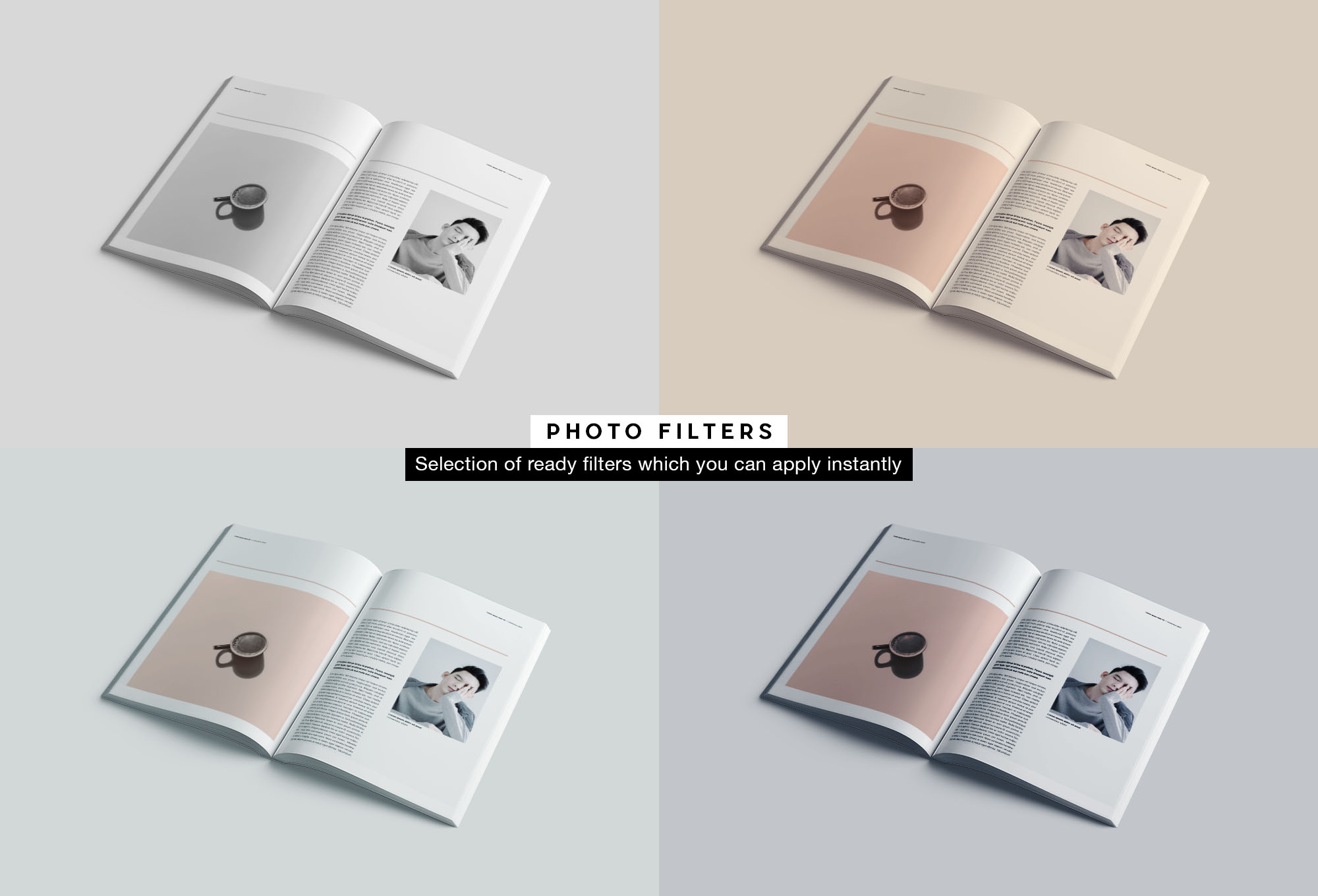 软封面图书设计效果样机模板 Softcover Book Mockup插图(9)