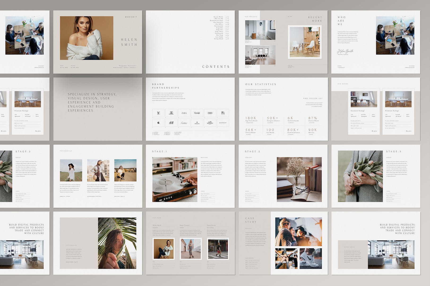 个人品牌形象塑造画册设计模板 Media Press Kit Template插图(5)