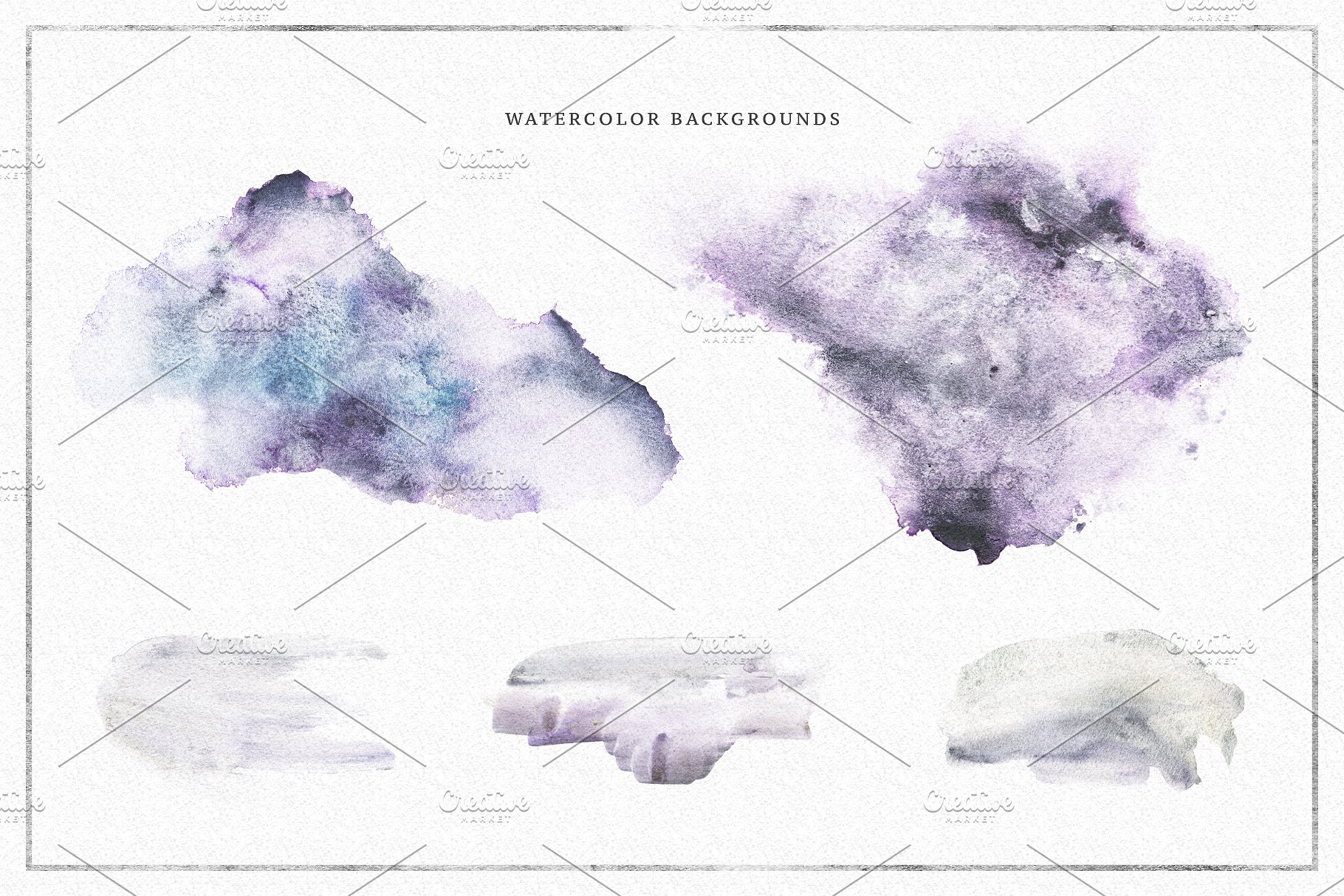 紫罗兰花束与独角兽水彩剪贴画 Violet Bouquets & Unicorns插图(9)