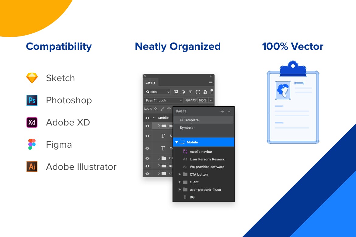 用户搜索引擎概念插画网站Banner&着陆页模板素材 User Persona – Web & Mobile Banner Landing Page插图(3)