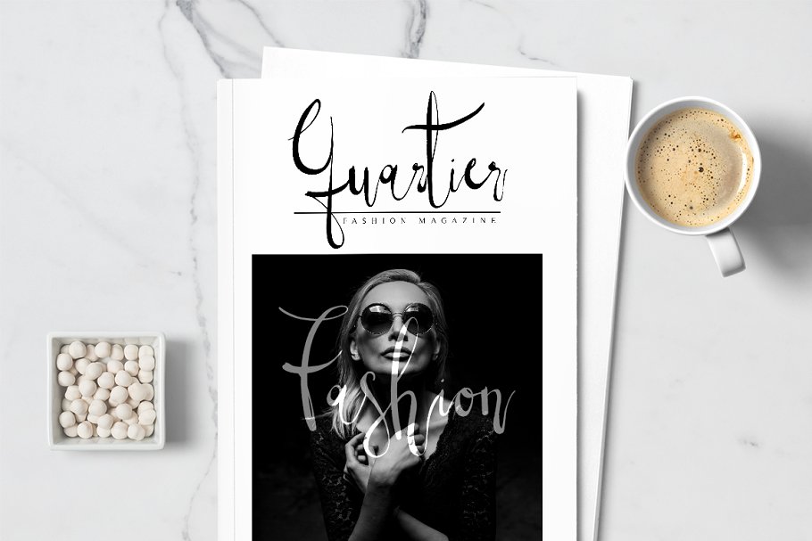 13款手写英文字体合集&Logo模板、矢量插画 Wonderland Fonts Pack & Branding Kit插图(87)