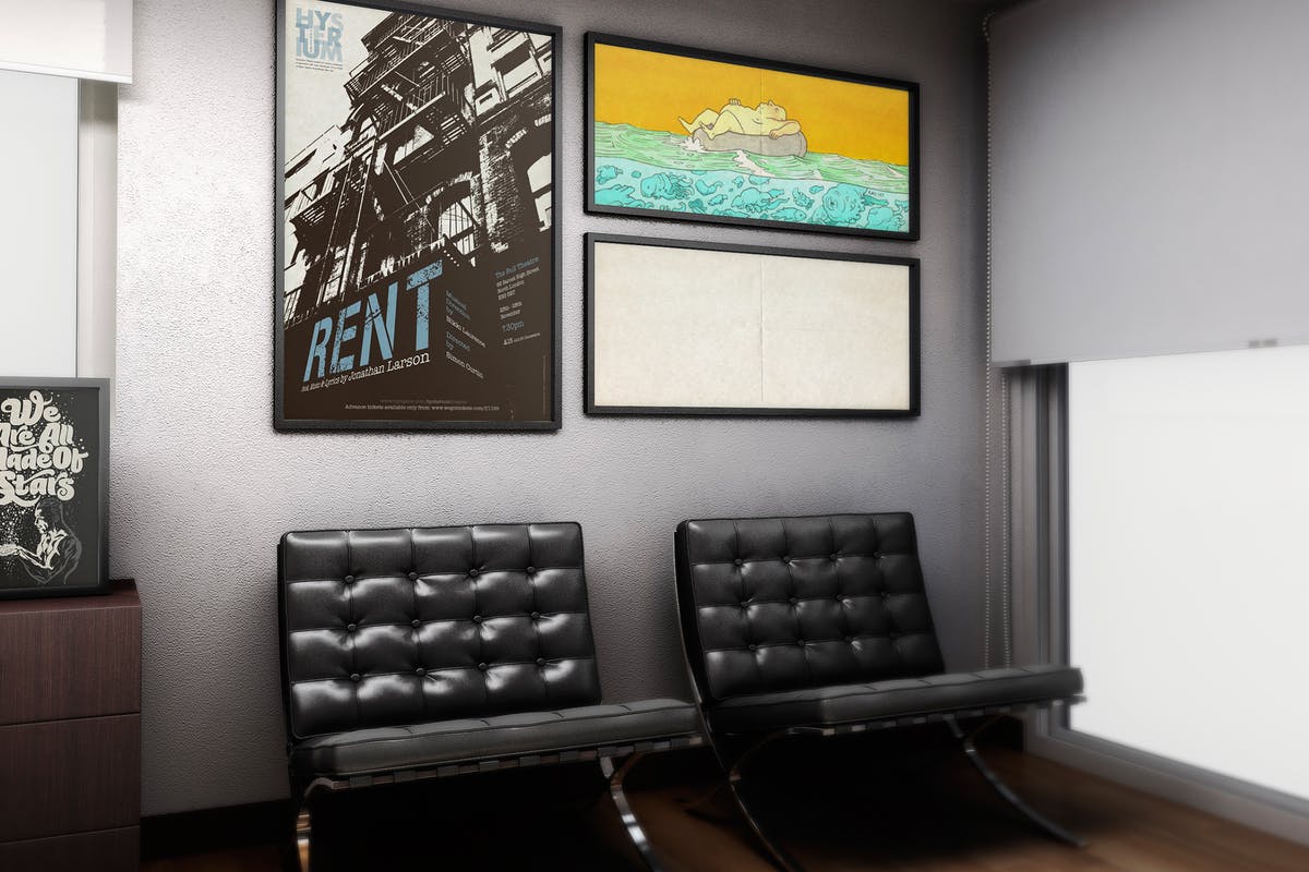 高级办公室场景画框样机模板 The Office MockUp插图