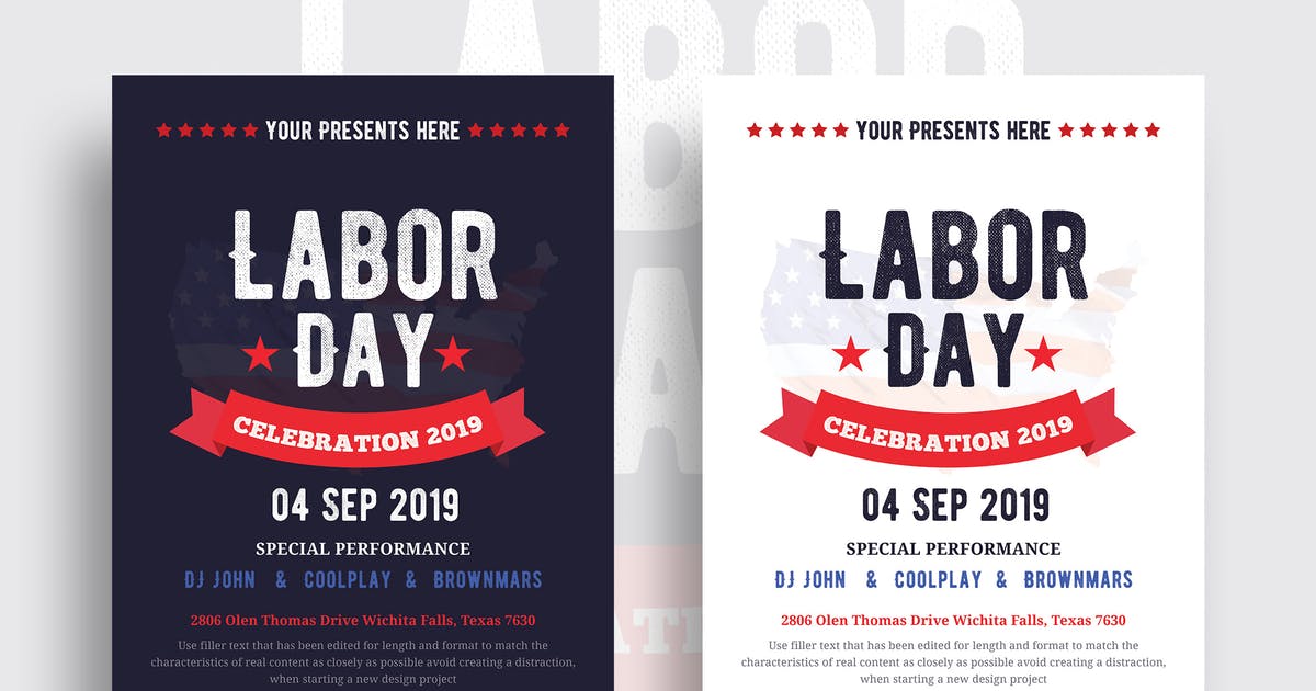 劳动节庆祝活动派对传单设计模板03插图