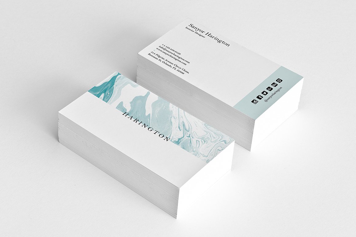 30个时尚高端的名片卡片邀请函请柬设计模板插图(13)