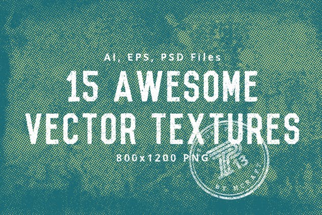 半色调水墨帆布纹理套装1.3 Halftone Screen Texture Pack 1.3插图(5)