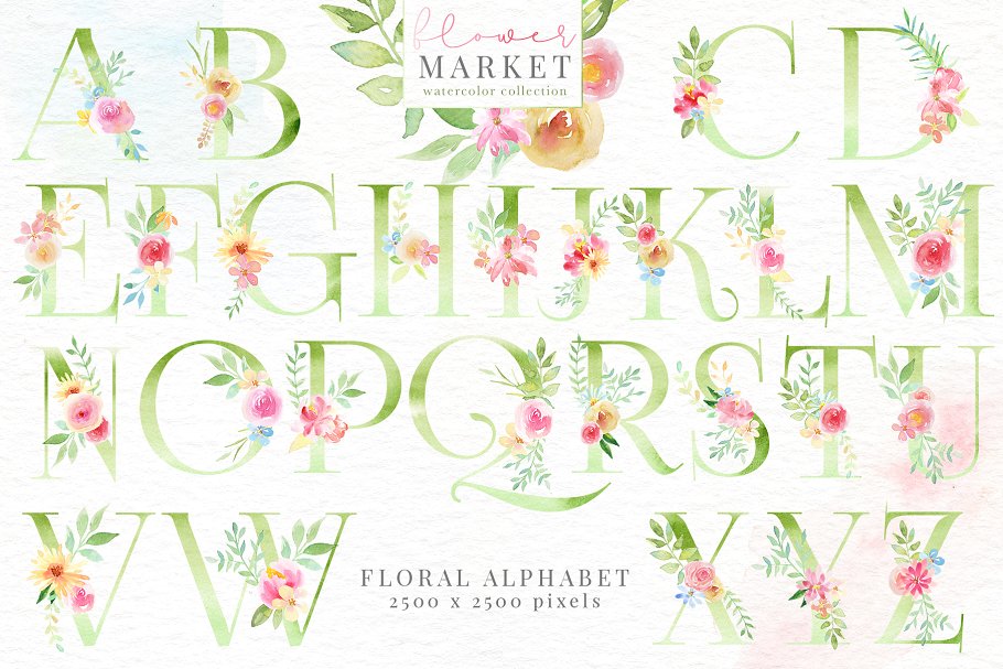 花卉市场水彩素材收藏[1.15GB] Flower Market Watercolor Collection插图(5)