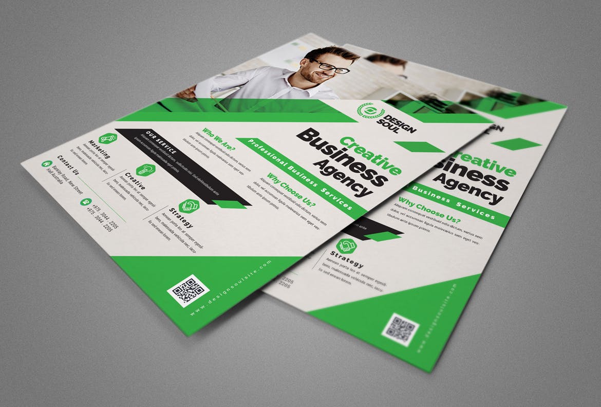 企业宣传推广传单&海报设计模板 Corporate Flyer插图(1)