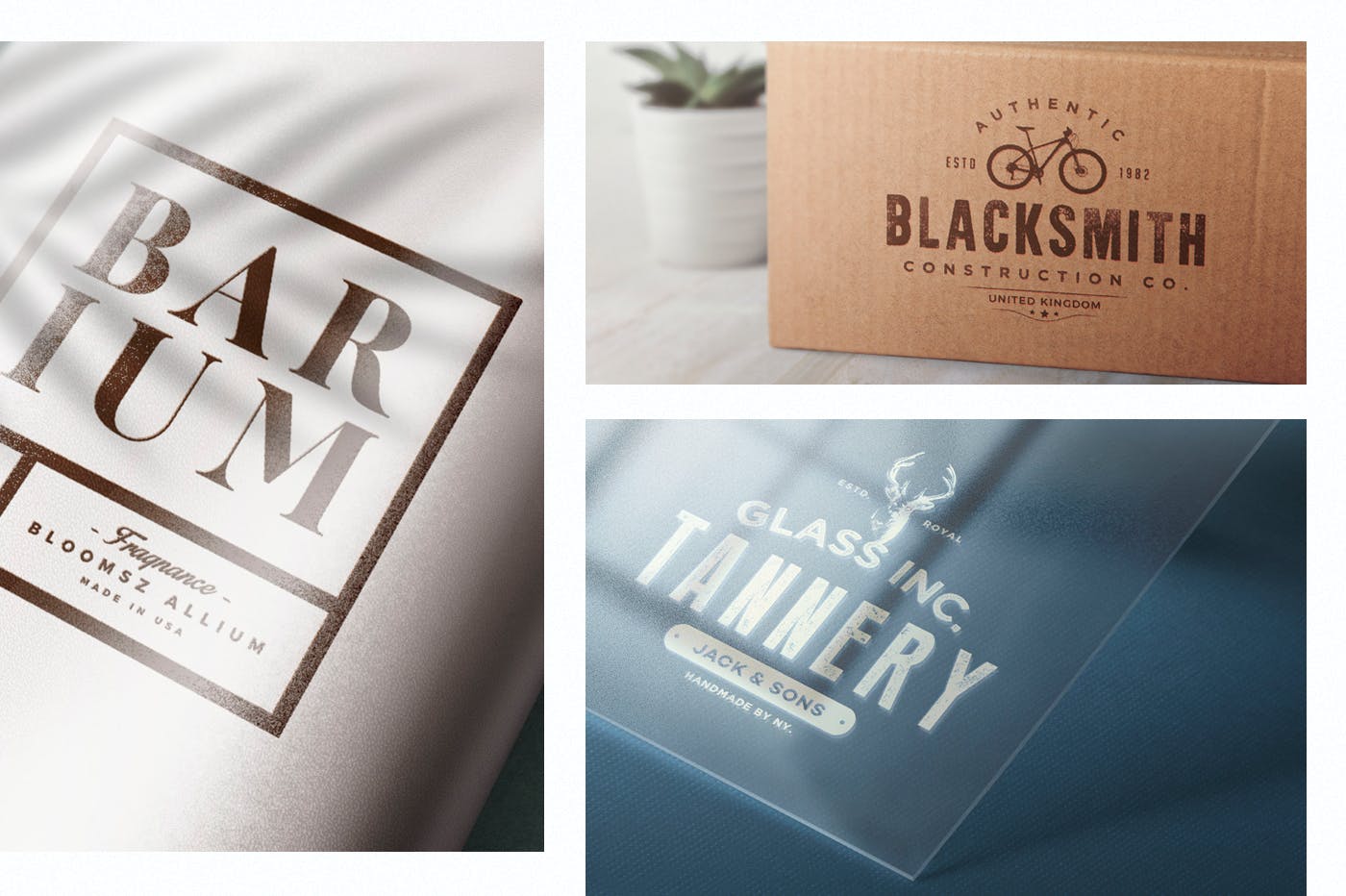 品牌VI系统Logo设计效果图样机 Brand Identity Logo Mockups插图(1)