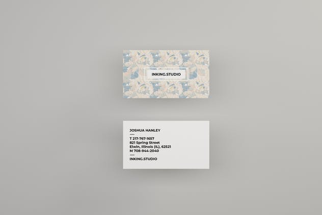 空中漂浮企业名片设计效果图预览样机 Flying Business Card Mockups插图(1)