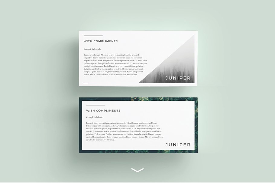 漂亮的多用途信笺模板 J U N I P E R  Letterhead + Comps插图(2)