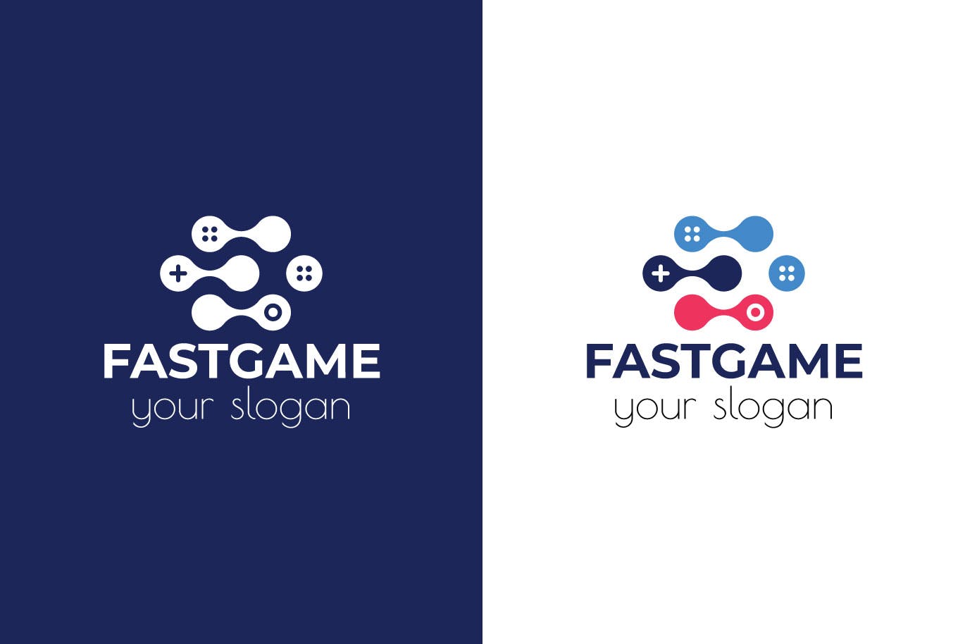 游戏加速器Logo设计素材库精选模板 Fast Game Business Logo Template插图(1)