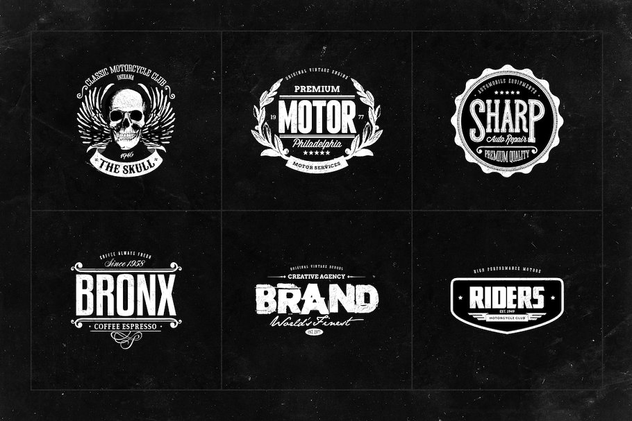 复古风格商标设计模板v3 Retro Logo Templates V.03插图(3)