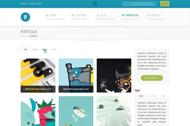 初创公司/创意机构官网设计PSD网站模板 Nameless – Creative Agency PSD Template插图(5)