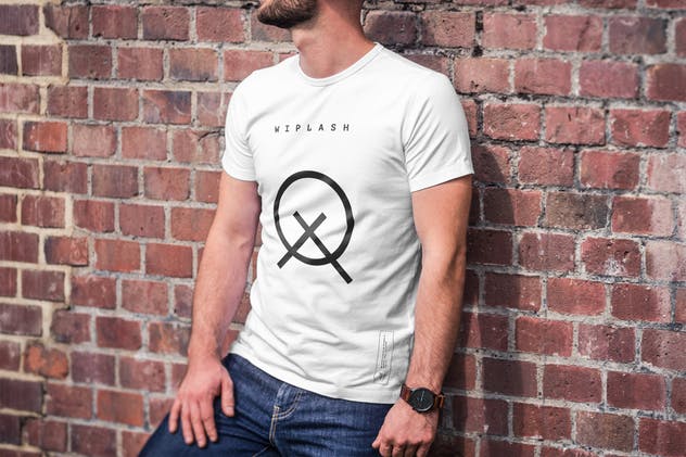 欧美模特T恤上身效果样机模板4 T-Shirt Mock-up 4插图(2)