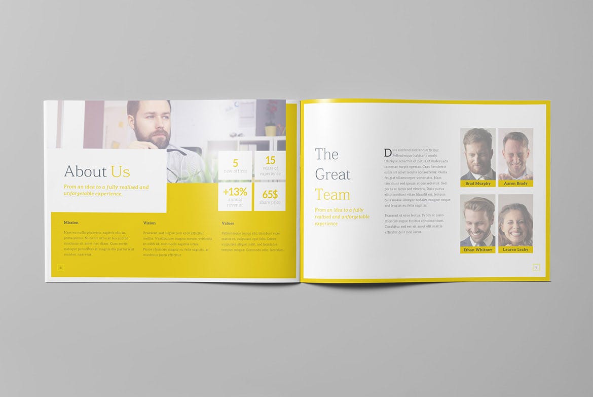 创意公司横版画册设计模板v2 The Creative Brochure – Landscape Vol.2插图(4)