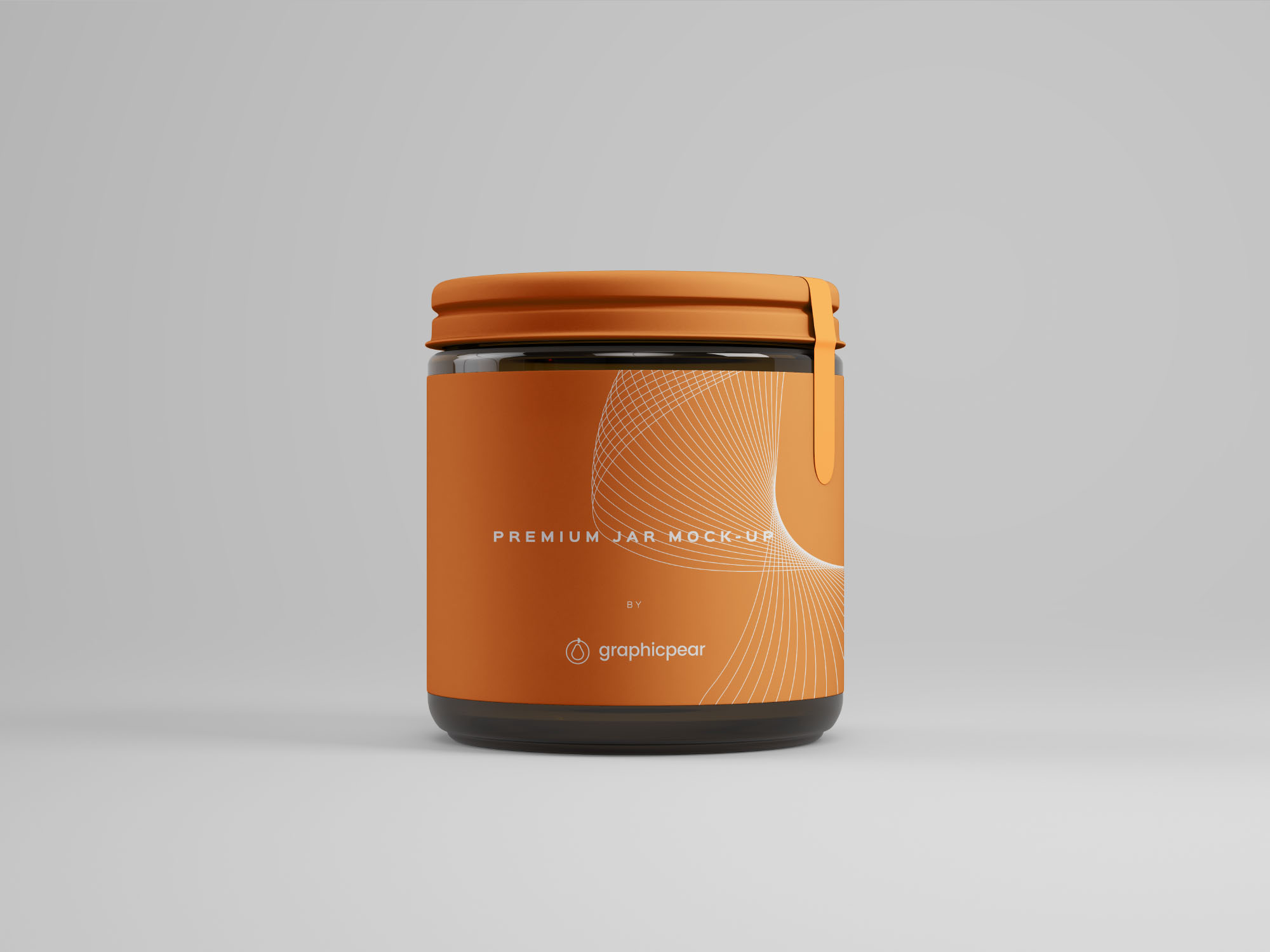 食品包装罐头前视图PSD样机模板 Front View Jar Mockup – PSD插图(3)