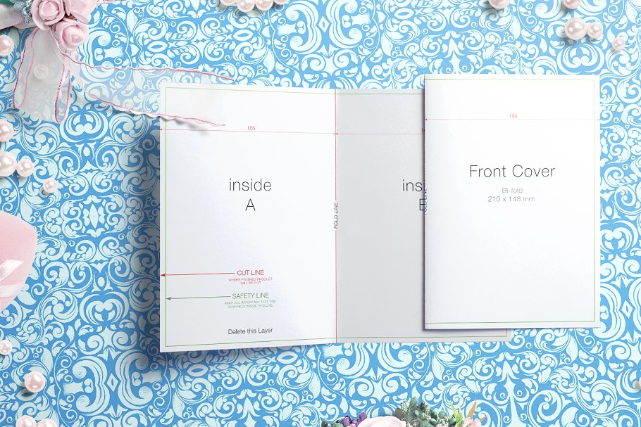 婚礼贺卡邀请卡样机 Wedding Greeting Cards mockups v.1插图(6)