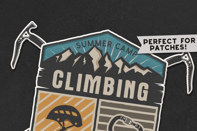 复古旅行/徒步户外运动俱乐部Logo设计模板 Travel Retro Badge / Vintage Climbing Logo Patch插图(4)