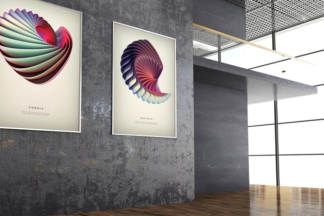 广告海报画廊展览样机 Poster Exhibition Gallery Mockups插图(9)