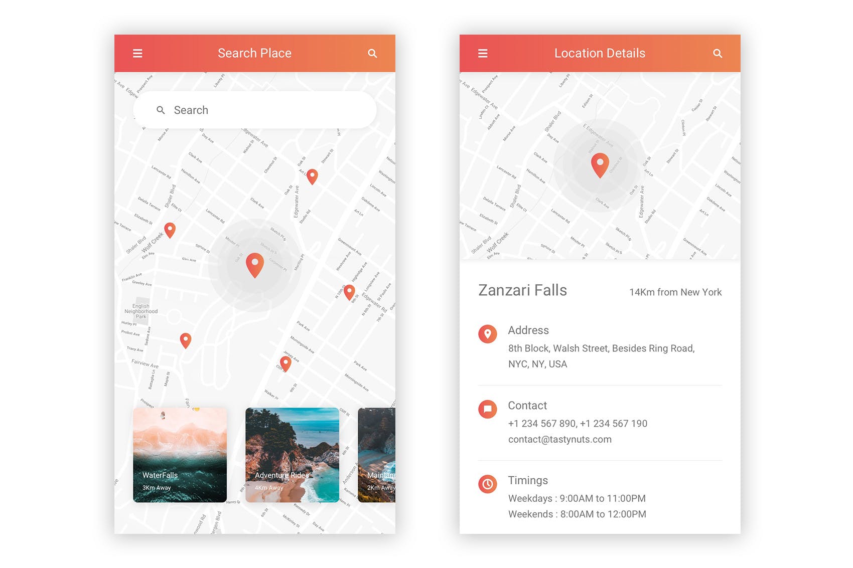 旅游旅行APP应用用户交互界面UI套件PSD模板 Yaatra – Travel & Tour UI Kit for Photoshop插图(7)