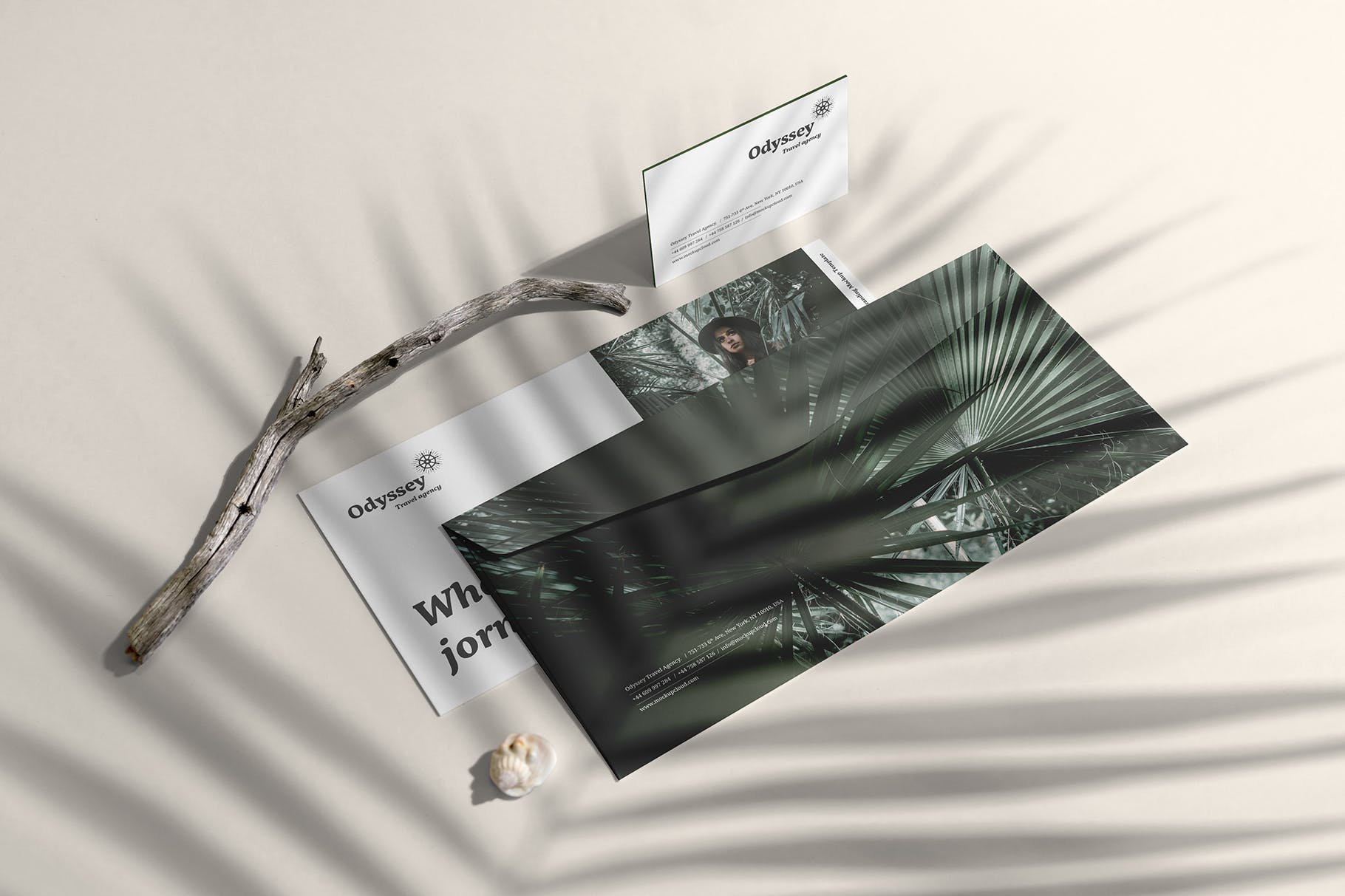 高端优雅风格时尚品牌VI设计效果预览样机套装 Odyssey Branding Mockup插图(6)