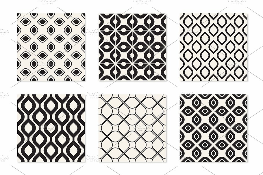 花瓣从图案纹理 Petalled Patterns Bundle插图(3)