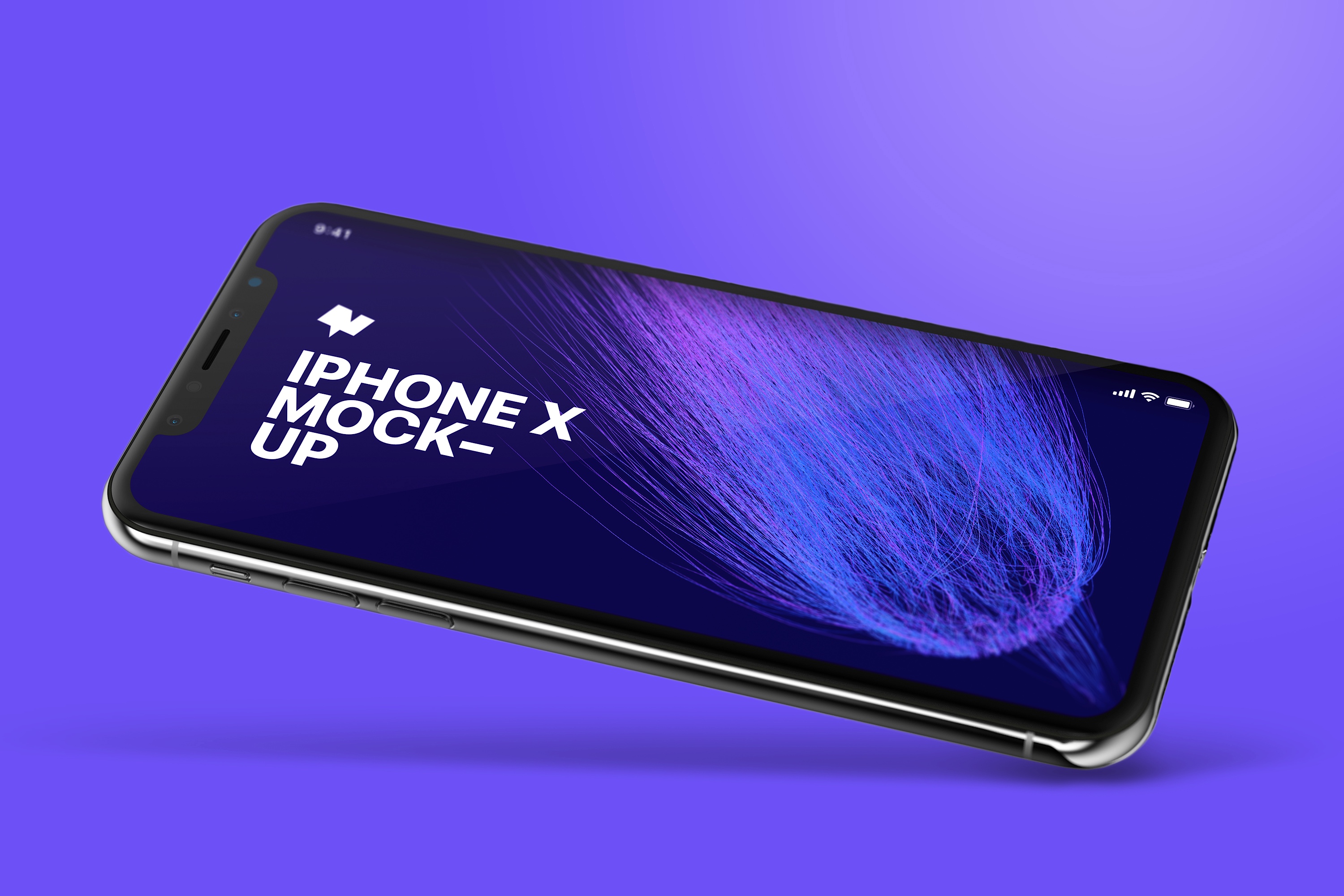 iPhone X手机屏幕设计图预览样机模板06 iPhone X Mockup 06插图(3)