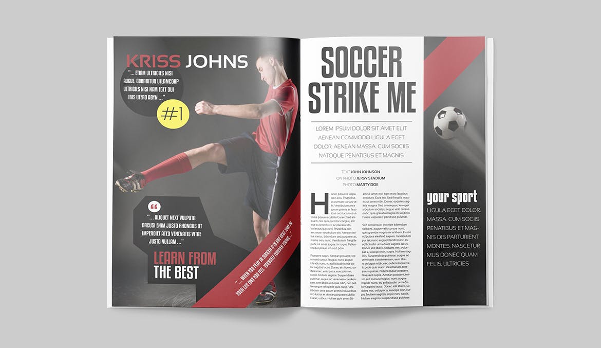 NBA篮球赛事素材库精选杂志版式设计模板 Magazine Template插图(5)