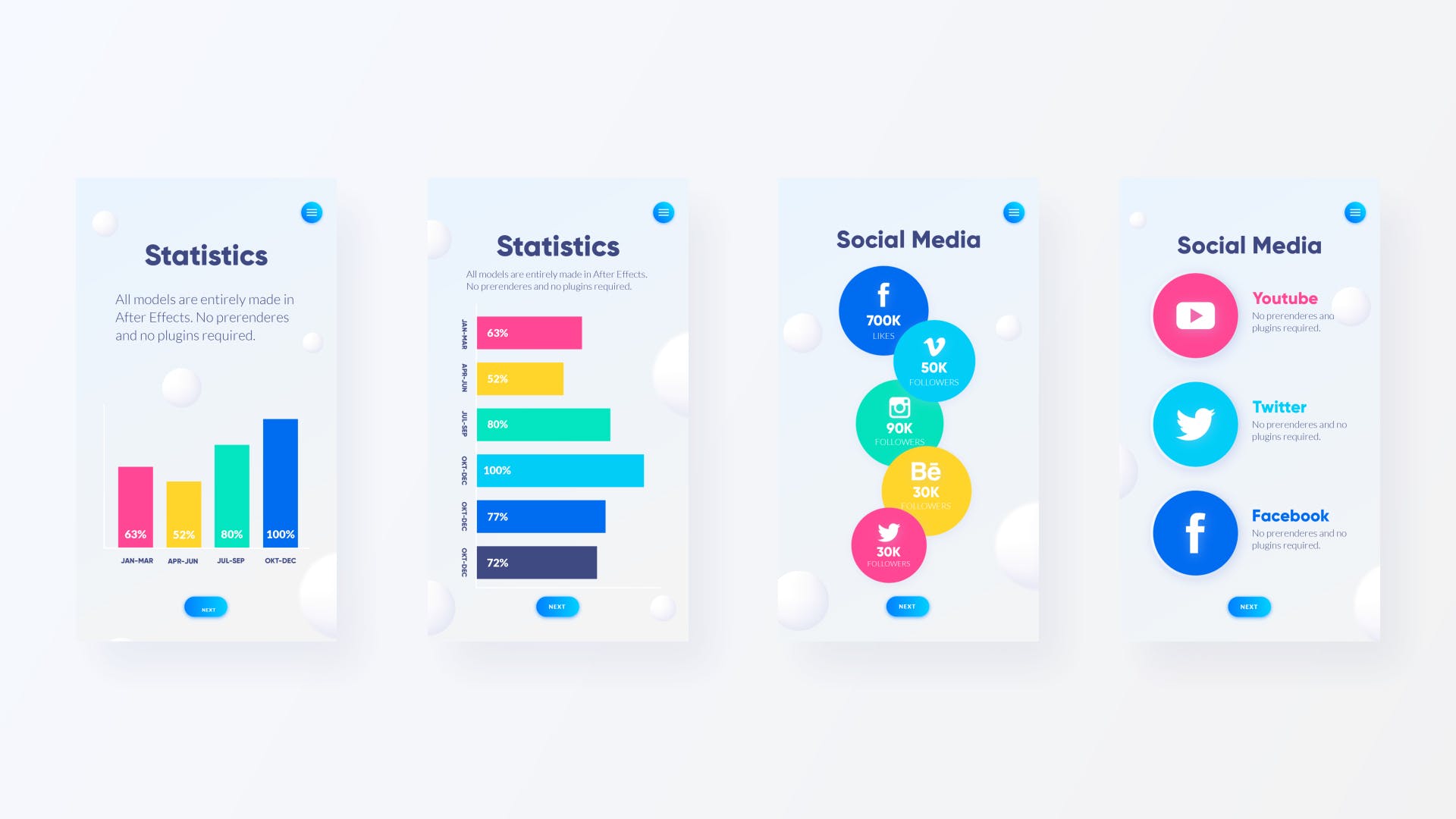 企业品牌宣传APP页面/H5页面设计模板合集 Stories Corporate Bundle插图(8)