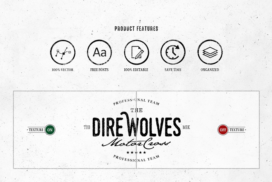 创意复古品牌标志英文Logo模板 Retro Logo Templates V.05插图(5)