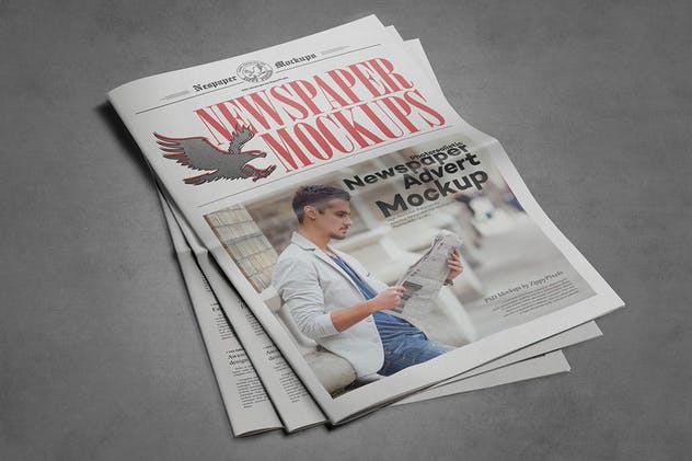 复古新闻报纸印刷品样机 Vintage Newspaper Mockups插图(2)