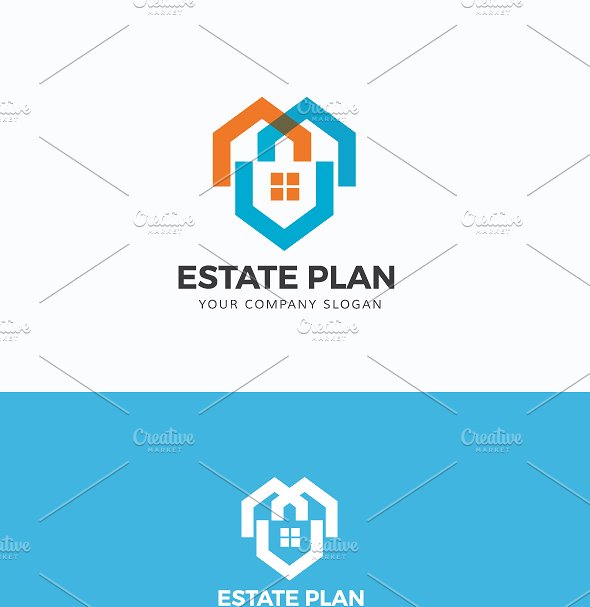 房地产企业Logo模板  Estate Plan插图(1)